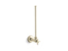 KOHLER K-7638 1/2" NPT angle supply with stop with cross handle and annealed vertical tube, vibrant french gold
