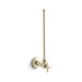 KOHLER K-7638 1/2" NPT angle supply with stop with cross handle and annealed vertical tube, vibrant french gold