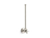 KOHLER K-7638 1/2" NPT angle supply with stop with cross handle and annealed vertical tube, vibrant polished nickel