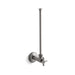 KOHLER K-7638 1/2" NPT angle supply with stop with cross handle and annealed vertical tube, vibrant titanium