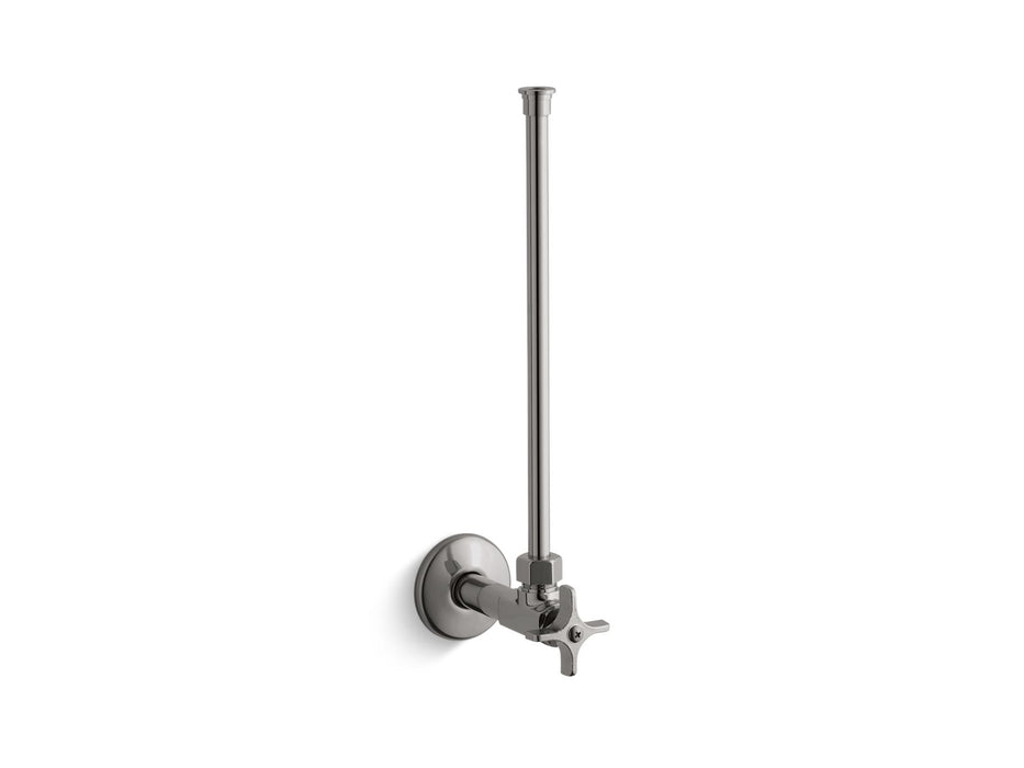 KOHLER K-7638 1/2" NPT angle supply with stop with cross handle and annealed vertical tube, vibrant titanium