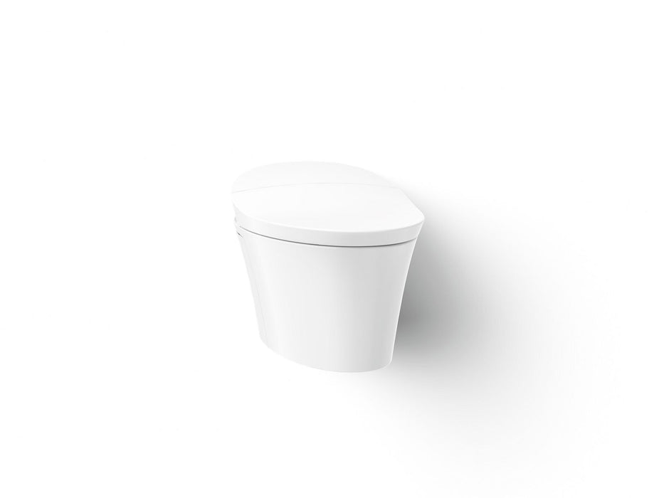 KOHLER K-76395 Veil Wall-hung compact elongated smart toilet bowl, dual-flush