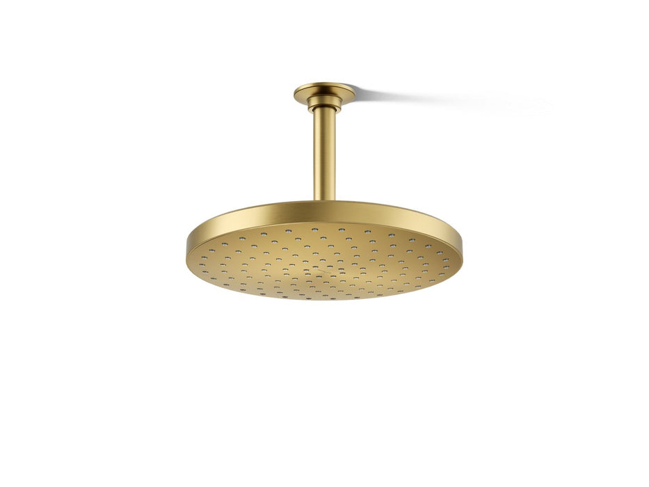 KOHLER K-76465 Awaken 10" Single-function Rainhead, 2.5 GPM, vibrant brushed moderne brass