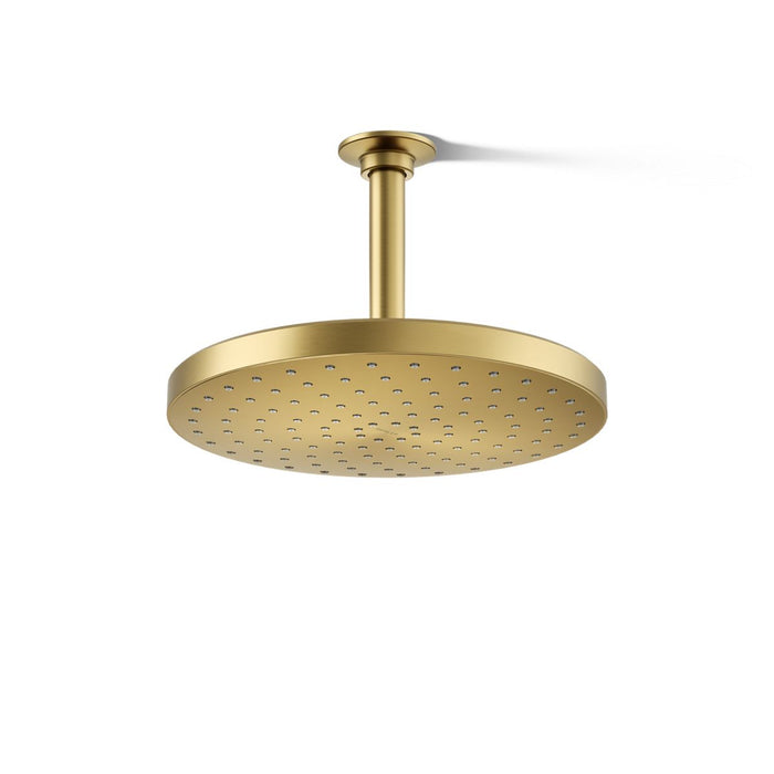 KOHLER K-76465 Awaken 10" Single-function Rainhead, 2.5 GPM, vibrant brushed moderne brass - view 2