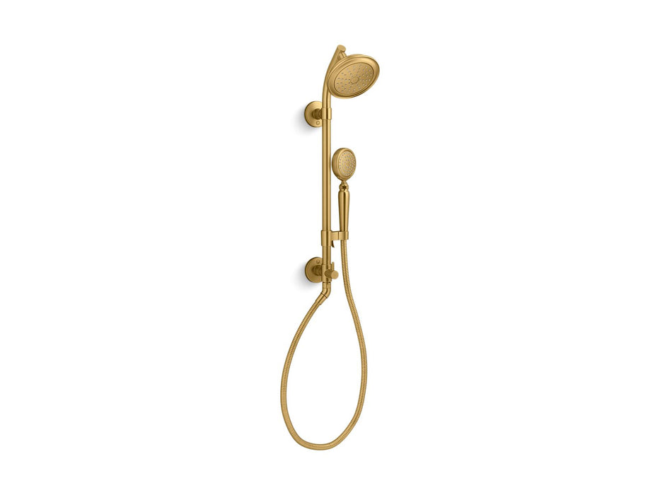 KOHLER K-76472-G Artifacts HydroRail-S shower column kit, 1.75 gpm, vibrant brushed moderne brass