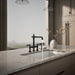 KOHLER K-76519-4 Artifacts Two-hole bridge kitchen sink faucet with side sprayer, matte black - view 3