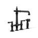 KOHLER K-76519-4 Artifacts Two-hole bridge kitchen sink faucet with side sprayer, matte black - view 4