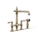 KOHLER K-76519-4 Artifacts Two-hole bridge kitchen sink faucet with side sprayer, vibrant brushed bronze - view 3