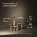 KOHLER K-76519-4 Artifacts Two-hole bridge kitchen sink faucet with side sprayer, vibrant french gold - view 5