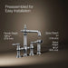 KOHLER K-76520-4 Artifacts Two-hole bridge bar sink faucet with side sprayer, polished chrome - view 5