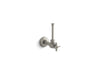 KOHLER K-7653 1/2" angle supply with stop, cross handle and rigid vertical tube, vibrant brushed nickel