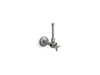 KOHLER K-7653 1/2" angle supply with stop, cross handle and rigid vertical tube, vibrant titanium