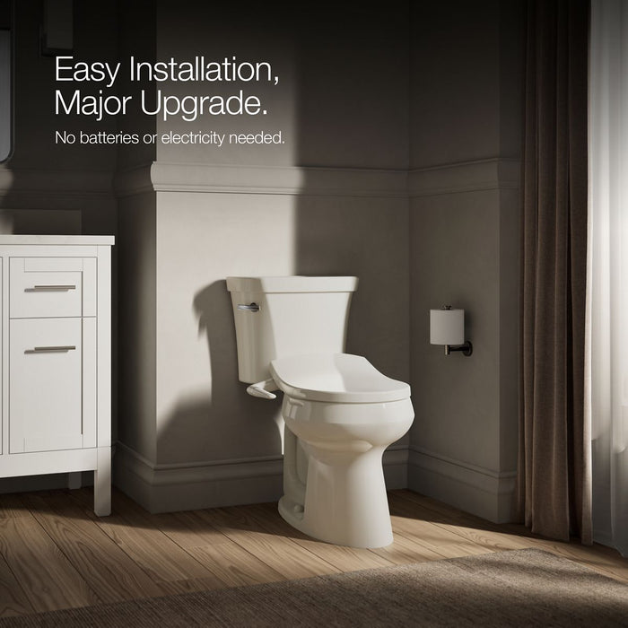 KOHLER K-76923 PureWash M250 Quiet-Close round-front toilet seat with antimicrobial agent, biscuit - view 3