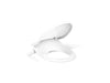 KOHLER K-76923 PureWash M250 Quiet-Close round-front toilet seat with antimicrobial agent, white