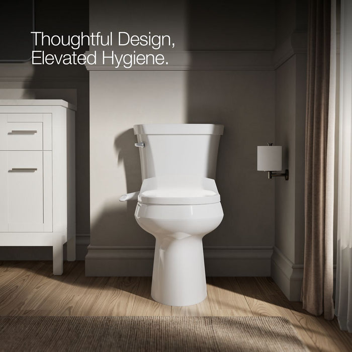 KOHLER K-76923 PureWash M250 Quiet-Close round-front toilet seat with antimicrobial agent, white - view 4