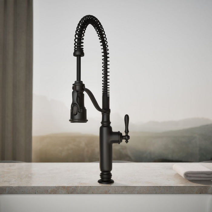 KOHLER K-77515 Tournant Semi-professional kitchen sink faucet with three-function sprayhead, matte black - view 3