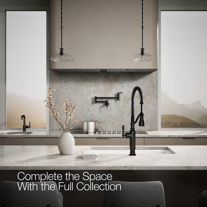 KOHLER K-77515 Tournant Semi-professional kitchen sink faucet with three-function sprayhead, matte black - view 5