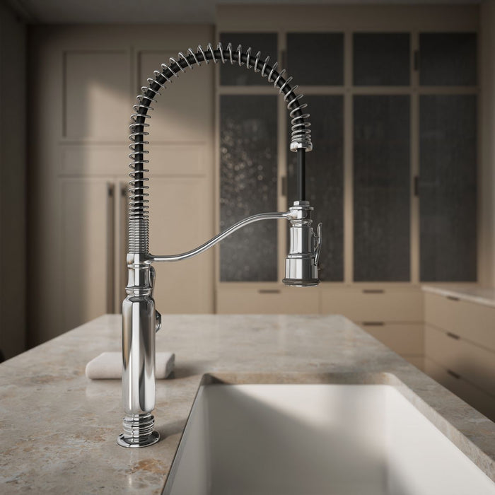 KOHLER K-77515 Tournant Semi-professional kitchen sink faucet with three-function sprayhead