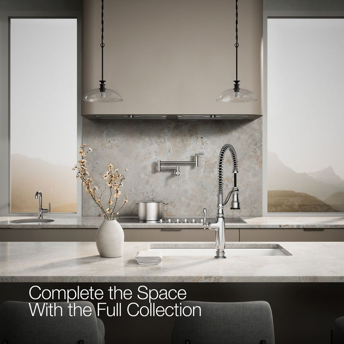KOHLER K-77515 Tournant Semi-professional kitchen sink faucet with three-function sprayhead