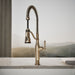 KOHLER K-77515 Tournant Semi-professional kitchen sink faucet with three-function sprayhead, vibrant brushed bronze - view 2