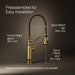 KOHLER K-77515 Tournant Semi-professional kitchen sink faucet with three-function sprayhead, vibrant brushed moderne...