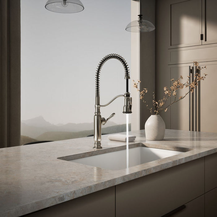 KOHLER K-77515 Tournant Semi-professional kitchen sink faucet with three-function sprayhead