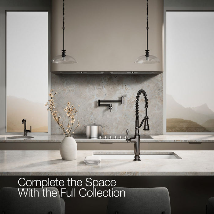 KOHLER K-77515 Tournant Semi-professional kitchen sink faucet with three-function sprayhead