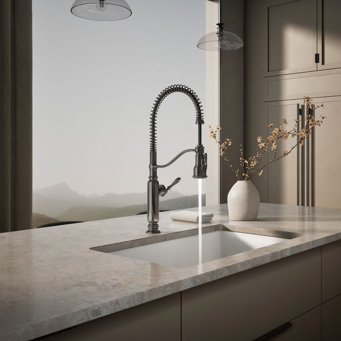 KOHLER K-77515 Tournant Semi-professional kitchen sink faucet with three-function sprayhead