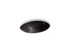 KOHLER K-77635 Shagreen Caxton 19-1/4" oval undermount bathroom sink, no overflow, ebony pearl