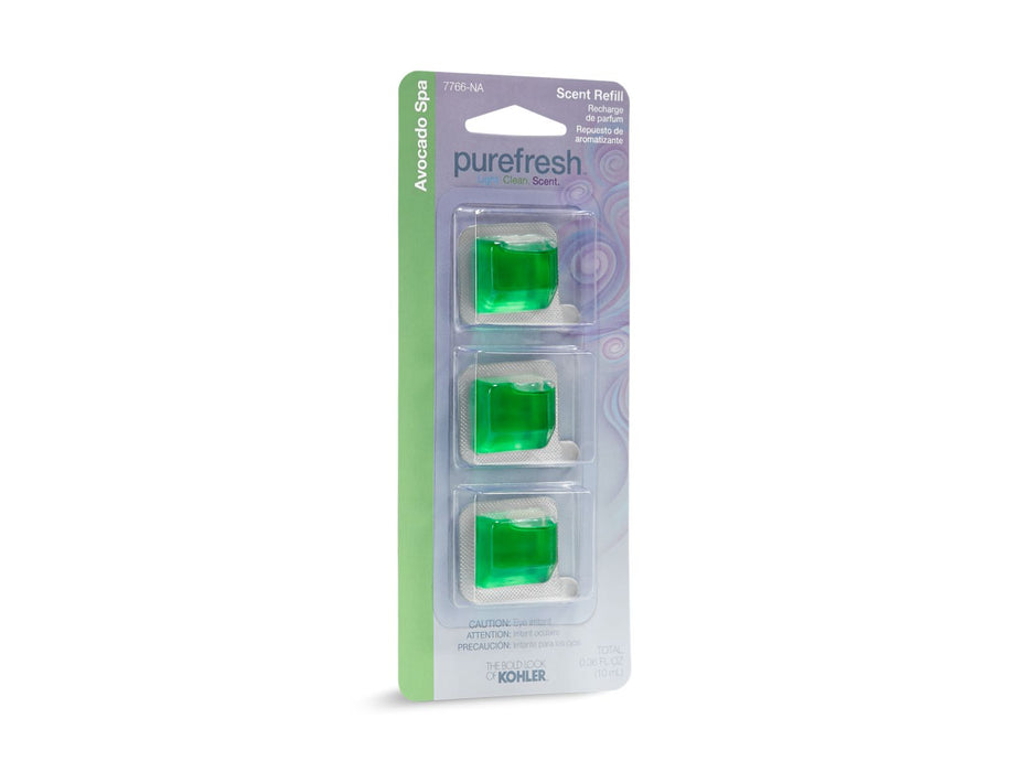 KOHLER K-7766 Purefresh Refill scent packs for Purefresh toilet seat, Avocado Spa, not applicable