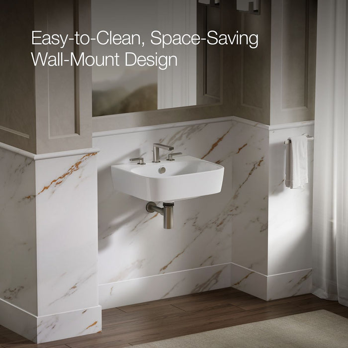 KOHLER K-77767-8 ModernLife 21-3/4" rectangular wall-mount bathroom sink