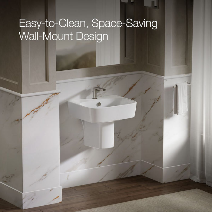 KOHLER K-77768-1 ModernLife wall-mount bathroom sink, white - view 4