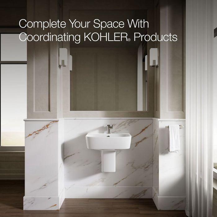 KOHLER K-77768-1 ModernLife wall-mount bathroom sink, white - view 5
