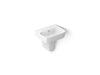 KOHLER K-77768-8 ModernLife wall-mount pedestal bathroom sink, white