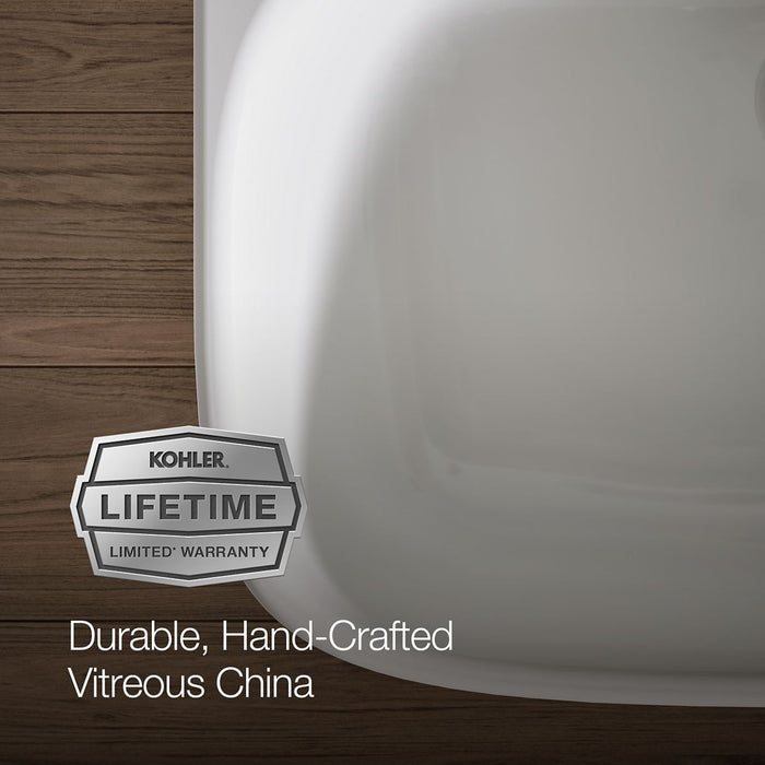 KOHLER K-77768-8 ModernLife wall-mount pedestal bathroom sink, white - view 2