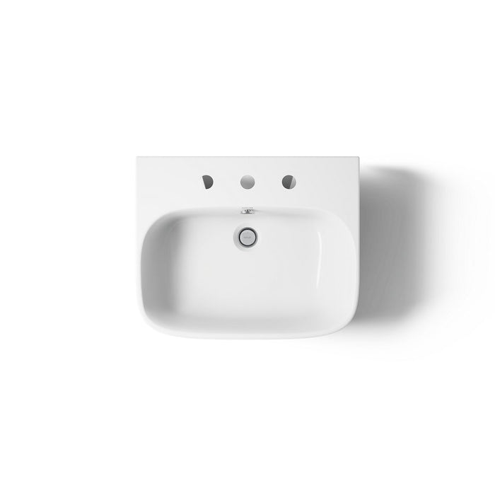 KOHLER K-77768-8 ModernLife wall-mount pedestal bathroom sink, white - view 4