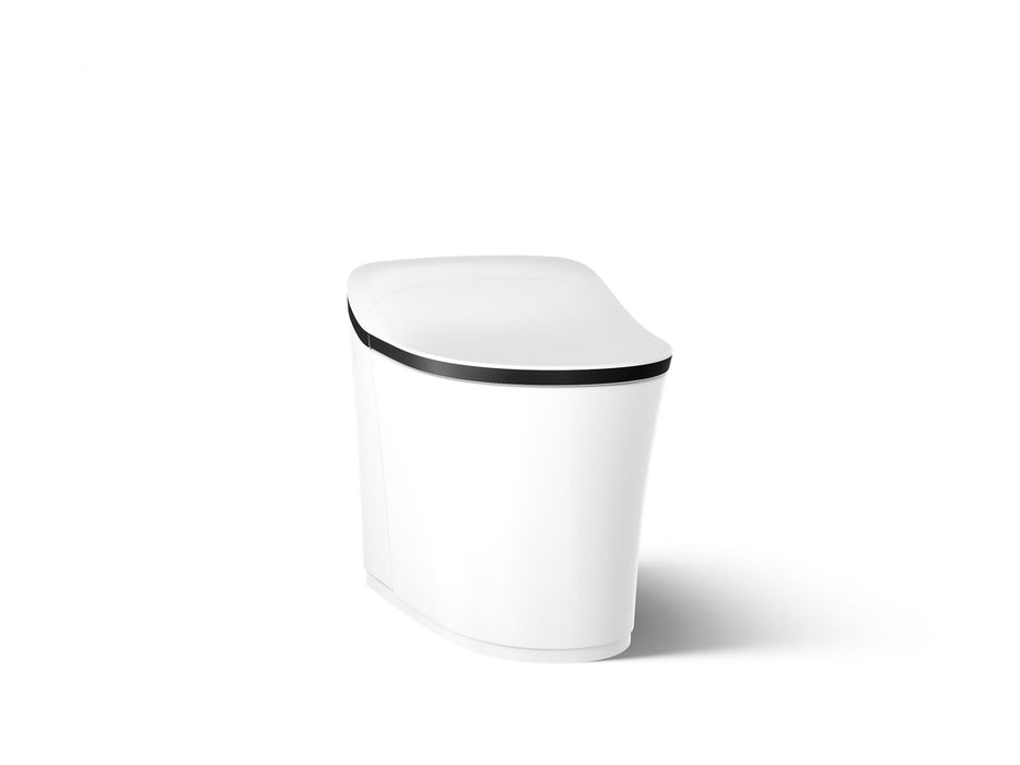 KOHLER K-77795 Eir One-piece Elongated Smart Toilet, Dual-flush, matte black white