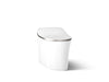 KOHLER K-77795 Eir One-piece Elongated Smart Toilet, Dual-flush, white with brushed nickel