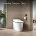 KOHLER K-77795 Eir One-piece Elongated Smart Toilet, Dual-flush, white with brushed nickel - view 3