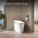 KOHLER K-77795 Eir One-piece Elongated Smart Toilet, Dual-flush, white with moderne brushed brass - view 2