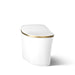KOHLER K-77795 Eir One-piece Elongated Smart Toilet, Dual-flush, white with moderne brushed brass - view 4