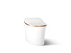 KOHLER K-77795 Eir One-piece Elongated Smart Toilet, Dual-flush, white with sunrise gold trim