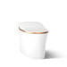 KOHLER K-77795 Eir One-piece Elongated Smart Toilet, Dual-flush, white with sunrise gold trim - view 5