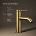 KOHLER K-77958-4A Components Single-handle bathroom sink faucet, 1.2 gpm, vibrant brushed moderne brass - view 5