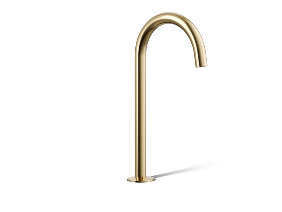 KOHLER K-77965 Components Bathroom sink faucet spout with Tube design, 1.2 gpm, vibrant french gold