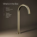 KOHLER K-77965 Components Bathroom sink faucet spout with Tube design, 1.2 gpm, vibrant french gold - view 5
