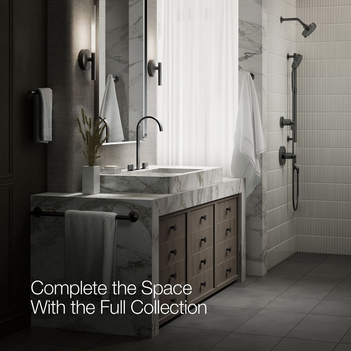 KOHLER K-77966 Components Bathroom Sink Faucet Spout with Ribbon Design, 1.2 GPM, matte black - view 3