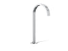 KOHLER K-77966 Components Bathroom Sink Faucet Spout with Ribbon Design, 1.2 GPM, polished chrome