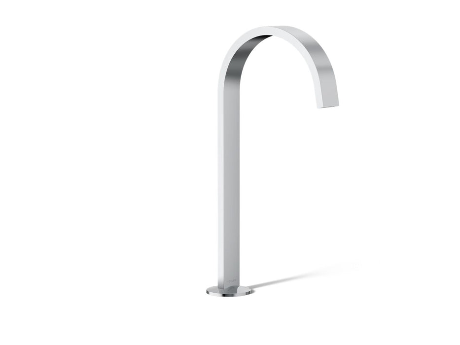 KOHLER K-77966 Components Bathroom Sink Faucet Spout with Ribbon Design, 1.2 GPM, polished chrome