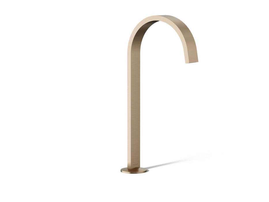 KOHLER K-77966 Components Bathroom Sink Faucet Spout with Ribbon Design, 1.2 GPM, vibrant brushed bronze